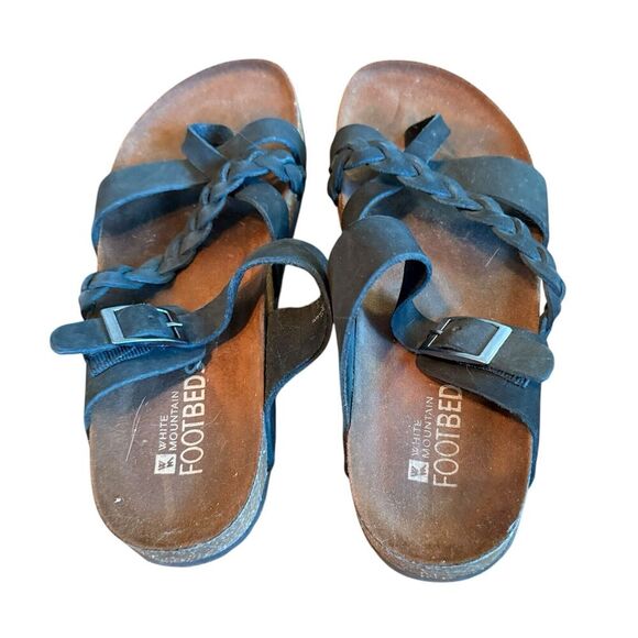Footbeds Shoes - Footbeds Sz 8 Braided Criss Cross Sandals Boho Comfort Support